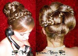 Fantasy Chignon Steampunk Wedding Updo Hair Bun Braid Plait Reenactment Hair Piece Steampunk Wedding Hair Braided Hairstyles For Wedding Braided Bun Hairstyles