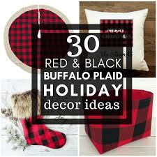 Buffalo check print in red and black makes for a classic look. 30 Red And Black Buffalo Plaid Holiday Decor Items Twelve On Main