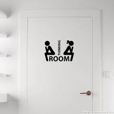 Sticker Toilettes Thinking Room Art Mural Salle De Bains Decoration Murale Salle De Bains Stickers Muraux