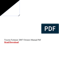Toyota owners manuals download pdf. 1pdf Net Pdf Toyota Fortuner 2007 Owners Manual Pdf Wordpresscom 1 Toyota Automotive Technologies
