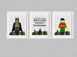 Batman And Robin Being A Brother Superhero Lego Batman Lego Printable Kids Print Nursery Super Hero Bedroom Super Lego Theme Bedroom Lego Room Batman Bedroom