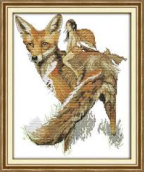 Joy sunday counted cross stitch kit the fox and the garland nip. Joy Sunday Cross Stitch Kit 14ct Counted Embroidery Kits Unprinted Needlework The Fox And Elfin 30 35c Cross Stitch Diy Embroidery Kit Christmas Cross Stitch