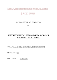 1 geografi tingkatan 1 unit 4: Kajian Geografi Tempatan