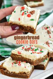 These Gingerbread Cookie Bars Are Soft And Chewy And Topped With A Delicious Cream Cheese Frosting Wh Gingerbread Cookie Bars Frosting Recipes Delicious Cream