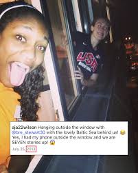 This IG post of A'ja Wilson and Breanna Stewart from 2013 💀
