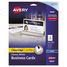 Our blank inkjet printer business cards are glossy on one side and matt on the other, and are microperforated and printable on both sides. Clean Edge Business Cards By Avery Ave8859 Ontimesupplies Com