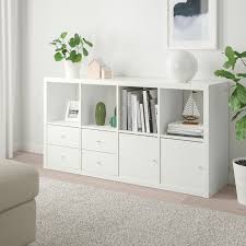 Kallax Shelf Unit With 4 Inserts High Gloss White 30 3 8x57 7 8 Ikea Ikea Kallax Shelf Unit Ikea Kallax Shelf Kallax Shelving Unit