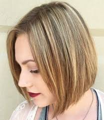 To further accentuate the layering, putting highlights in your hair will make this texture stand out further, giving your neck a sleek and slimming appearance. Neck Length Angle Bob Hair Cut Novocom Top