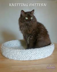 Best beds for your sleepy cat: Cat Bed Knitting Pattern Knitted Cat Bed Tutorial Diy Cat Etsy In 2021 Cat Bed Pattern Pet Bed Pattern Knitted Cat