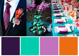 7 Winter Wedding Color Palettes For A Chic Celebration Wedding Color Schemes Purple Teal Orange Weddings Teal Wedding Colors