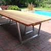 Anchor your dining space in modern fashion with this metal storage dining table. 3
