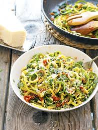 Fold the towel over the noodles and press gently to absorb any remaining water. The Iron You Spinach And Sun Dried Tomato Zoodles