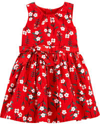 Floral Twill Dress Baby Girl Dresses Toddler Girl Dresses Carters Dresses