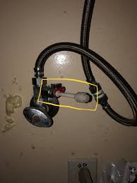 on cold water line to kitchen sink