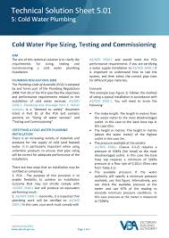Cold Water Pipe Sizing Testing And Commissioning