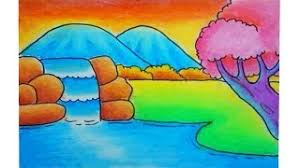 Melalui mewarnai, kreativitas dan imajinasi anak akan semakin berkembang. Cara Menggambar Dan Mewarnai Pemandangan Air Terjun Dan Gunung Sederhana Dengan Mudah Youtube