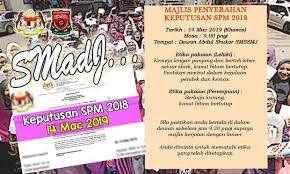 Result spm boleh disemak oleh calon spm pada tarikh dan melalui kaedah *tarikh rasmi keputusan spm 2020 diumumkan adalah berdasarkan kenyataan media kpm bertarikh ? Sciencekedah Keputusan Spm 2018 Akan Diumumkan Pada 14 Facebook