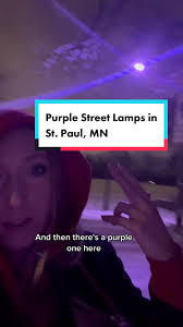 Purple Street Lamps in St. Paul, Minnesota