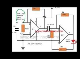 A cellphone or mobile phone detector is actually a high gain op amp amplifier which detects slightest of rf the discussed circuit of cell phone rf signal detector, sensor is very rf sniffer using a single op amp. Cellphone Detector Circuit Homemade Circuit Projects Circuit Projects Circuit Detector