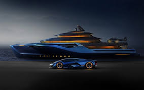 Mcgregor bought the twelfth example of the 63 yachts that are being made. Wallpaper Blue Lamborghini Yacht Helicopter 3840x2160 Uhd 4k Picture Image