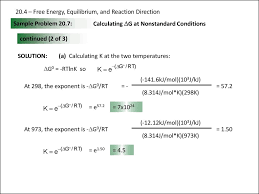 It means by the energy and entropy of that environment, the reaction rate will be constant both forward and backward. Chapter 20 Thermodynamics Online Presentation