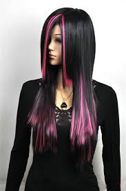 Depending on your hair color, a hairstylist or barber might bleach your hair use two contrasting dyes like black and red on both sides of the head to create the middle part that the eboy haircut utilizes. Hot Sell Fashion Long Black Mix Pink Straight Hair Women S Lady S Hair Wig Wigs Ebay