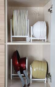 4.1 out of 5 stars 31. Plate Holders Organizer For Kitchen Cabinets Vertical Small Metal Dish Storage Dying Display Rack For Counter Cupboard Corner White Large Small White 43237 2 Buy Online At Best Price In