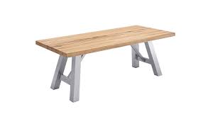 Woods Trends Esstisch Earlygreyfarbene Strukturgehobelte Balkeneiche Mit Wachseffekt Industriegestell Ca Holztisch Vintage Alter Holztisch Balkeneiche