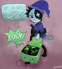 dandys world, astro (dandys world), twisted astro (dandys world), black  cum, blush - Rule 34 World