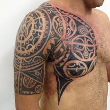 Maybe you would like to learn more about one of these? Marquesan Chest And Arm Higgins Tattoo