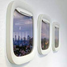 Is there anything more relaxing than flying through the air on a big ol' jet airliner? Airplane Window Frame Airplane Bedroom Travel Themed Bedroom Travel Room