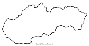 Political and administrative map of slovakia with roads and cities. Printable Blank Slovakia Map With Outline Transparent Map