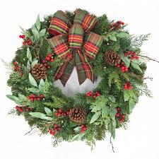 Battery Operated Christmas Wreaths Christmas Greenery The Home Depot