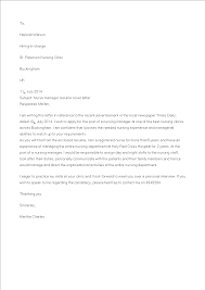 Franklin, i am writing to express my interest in the nurse manager position available at company name. Job Application Letter Manager Nurse Templates At Allbusinesstemplates Com