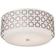 Jonathan Adler Parker 15 1 4 Wide Nickel Ceiling Light H0679 Lamps Plus Ceiling Lights Mid Century Modern Ceiling Light Low Ceiling Lighting