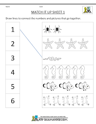 Each section contains worksheets with different complexities, each worksheet has 10 assignments each with 24 questions. Free Printable Kindergarten Worksheets Match It Up 1 Mat Kindergarten Math Worksheets Kindergarten Worksheets Free Printables Kindergarten Worksheets Printable