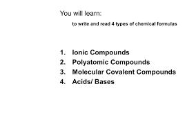 writing chemical formulas chapter 7 p 203