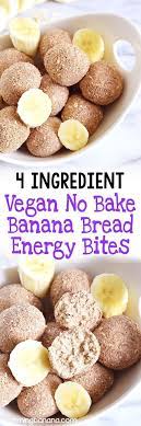 Vegan No Bake Banana Bread Energy Bites Sweet Vegan Sara Recipe Food Processor Recipes Food Baked Banana