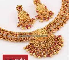 Temple Gold Set Intricate Design Latest Jewellery Designs Gold Set Temple Jewellery Gold Collection