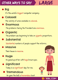 Synonyms For Large Useful Large Synonyms With Examples 7 E S L English Vocabulary Words Learn English Words English Phrases
