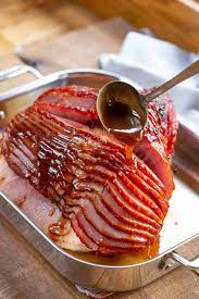 With Just A Couple Of Ingredients Mom Shows How To Make The Perfect Sweet And Savory Glazed Ham Ham Glaze Brown Sugar Ham Glaze Recipe Brown Sugar Brown Sugar Ham