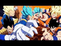dragon ball fighterz all goku team vs all vegeta team gameplay anime tsukiuta the animation pokemon
