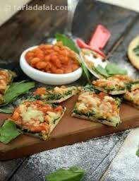 Spinach And Bean Pizza Recipe Recipe Recipes Baked Dishes Veg Pizza
