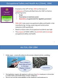 This situation causes the occupational health and safety (ohs), which is perhaps the most important issue within the scope of social sustainability, to be addressed on its own, and its relationship with sustainability to be not. Chapter 2 2 Osha Act 1994 Occupational Safety And Health Administration Occupational Safety And Health