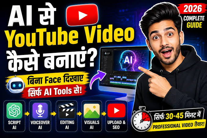 AI se YouTube Video Kaise Banaye (2026) – बिना Face दिखाए