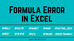 Formula Error In Excel How To Fix The Formula Error Excel Formulas Excel Formula Excel Formula