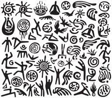 Yoga , Meditation Symbols Set Clipart Images