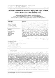 Stressful events are facts of life. Pdf Detecting Candidates Of Depression Anxiety And Stress Through Malay Written Tweets A Preliminary Study