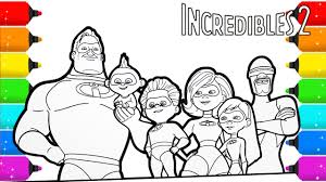 Planning a family day out to see the movie with your family, download these free printable incredibles 2 coloring pages to get everyone excited for the movie! Incredibles 2 Coloring With Colored Markers Youtube