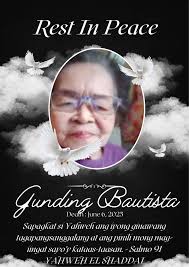 Eternal rest grant unto the soul of Soledad A. Macario,let perpetual light  shine upon her, may she rest in peace. Amen.